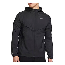 Nike: Чёрная куртка  Windrunner