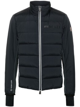 Moncler: Серый пуховик 