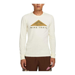 Nike: Футболка  Trail с длинным рукавом