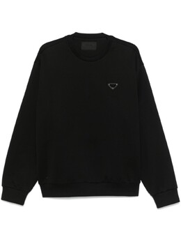 Prada: Чёрная толстовка 