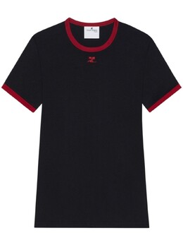 Courreges: Чёрная футболка 