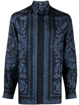 Versace: Шёлковая рубашка  Baroque