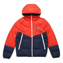 Nike: Пуховик  Sportswear с капюшоном