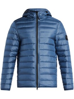 Stone Island: Синий пуховик  Loom