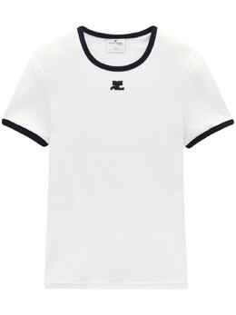 Courreges: Белая футболка 