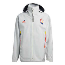 Adidas: Белая куртка 