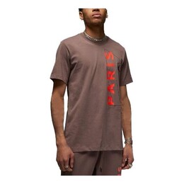 Nike: Коричневая футболка  Air Jordan