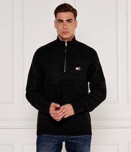 Tommy Jeans: Чёрный свитер 