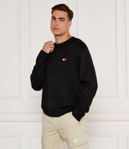 Tommy Jeans: Чёрный свитер 