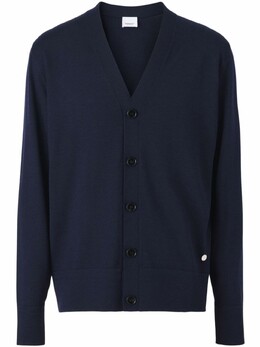 Burberry: Синий кардиган 