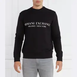Armani Exchange: Чёрная толстовка 