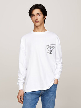 Tommy Jeans: Белый свитшот 
