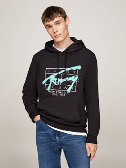 Tommy Jeans: Чёрная толстовка 