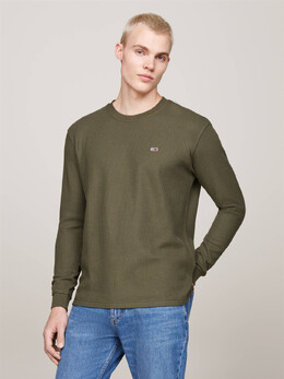 Tommy Jeans: Зелёная толстовка 