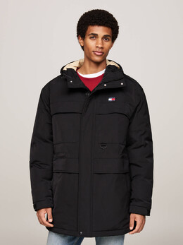 Tommy Jeans: Чёрная куртка 