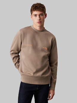 Calvin Klein Jeans: Бежевая толстовка 