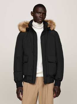 Tommy Hilfiger: Чёрная куртка  Rockie