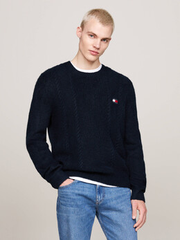 Tommy Jeans: Чёрный свитер 