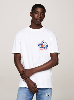Tommy Jeans: Белая футболка 