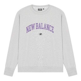 New Balance: Серая толстовка 