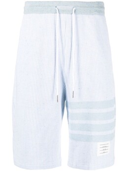 Thom Browne: Белые шорты  4-Bar