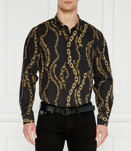 Versace Jeans Couture: Чёрная рубашка 