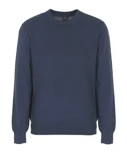 Armani Exchange: Синий свитер 