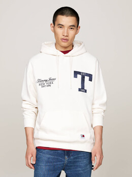 Tommy Jeans: Белая толстовка 