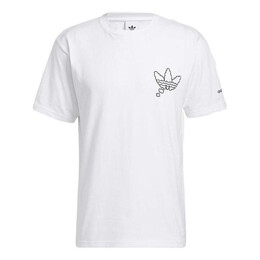 Adidas: Белая футболка  Originals
