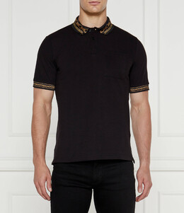 Versace Jeans Couture: Чёрное поло 