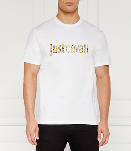Just Cavalli: Белая футболка 