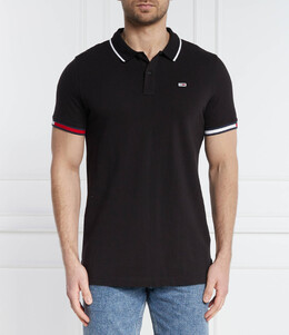 Tommy Jeans: Чёрное поло 