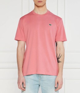 Lacoste: Розовая футболка 