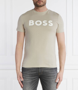 BOSS Orange: Бежевая футболка 