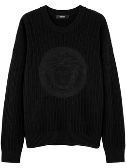 Versace: Чёрный свитер 