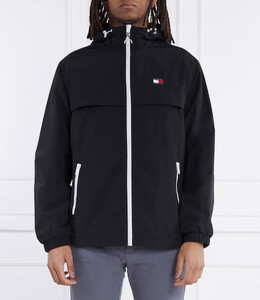 Tommy Jeans: Чёрная куртка 