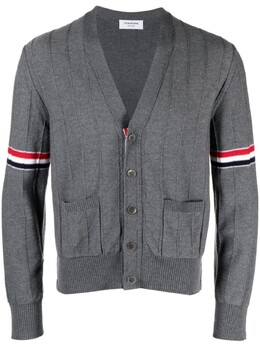 Thom Browne: Кардиган  RWB с v-образным вырезом