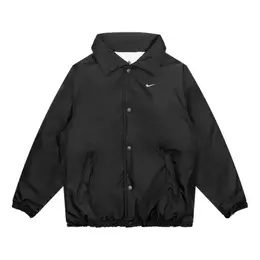 Nike: Чёрная куртка  Solo Swoosh