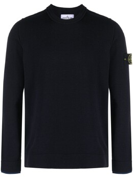 Stone Island: Синий свитер  Compass