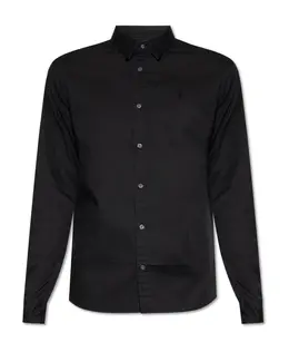 Allsaints: Чёрная рубашка 