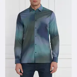 Armani Exchange: Синяя рубашка 