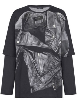 Balmain: Футболка с принтом 