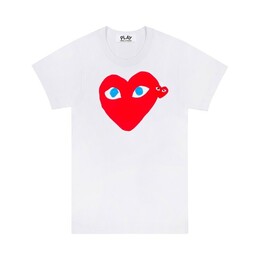 Comme Des Garçons Play: Белая футболка 