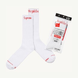Supreme: Белые носки  Hanes