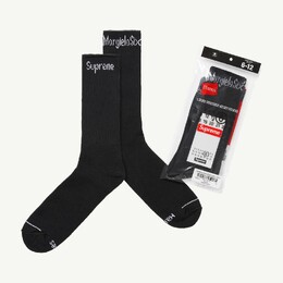 Supreme: Чёрные носки  Hanes