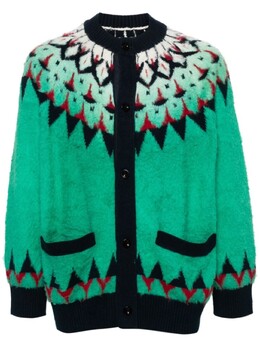 Sacai: Жаккардовый кардиган 