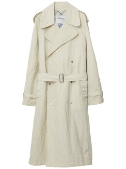 Burberry: Двубортный плащ 