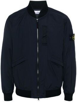 Stone Island: Синий пуховик  Compass