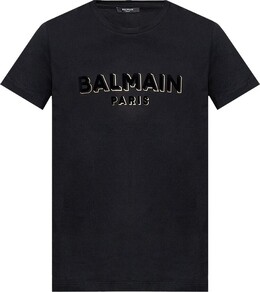 Balmain: Чёрная футболка 