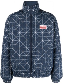 Kenzo: Синий пуховик 